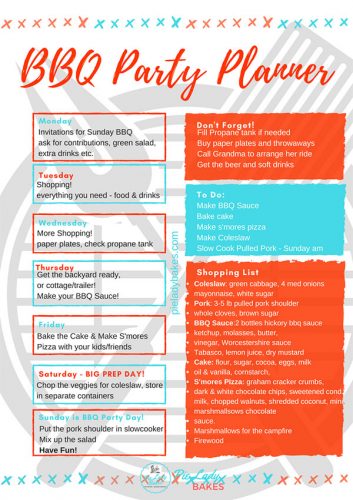 Easy q Party Planner With Great Summer Party Ideas Printable