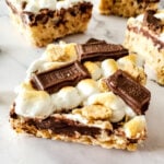 S'mores Rice Krispie Treats Recipe by Pie Lady Bakes.
