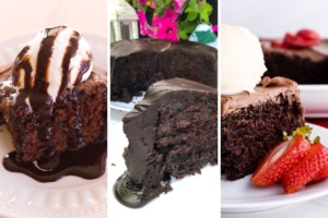 3 chocolate cake images